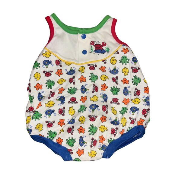 Vintage Healthtex baby tank bodysuit crab sea creatures (size 0-3 months) - Picture 1 of 5
